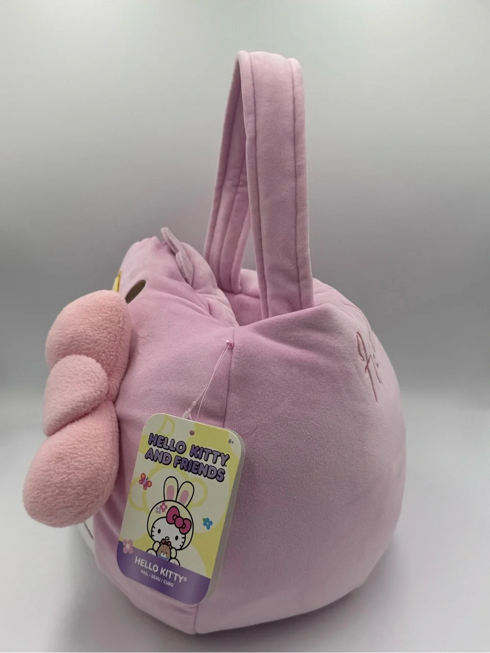 Hello Kitty & Friends Pink Plush Top-Handle Bag with Bow NWT